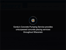 Tablet Screenshot of gordysconcretepumping.com